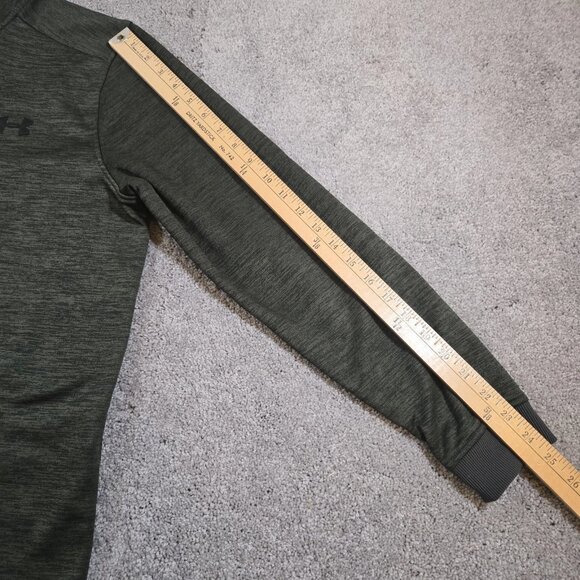 Under Armour‎ Coldgear 1/4 Zip Pullover Sweater Men's Medium Green Athletic - Picture 9 of 11